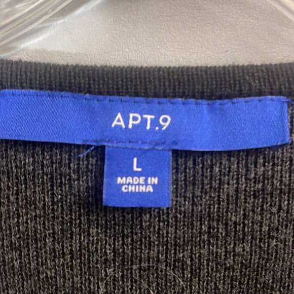 Size L Apt 9 long black sweater - Picture 3 of 4
